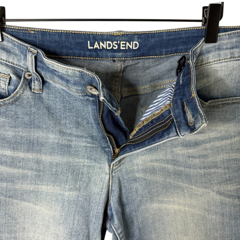 Lands' End Mid Rise Kick Crop Jeans Size 12 Petite - Picture 3 of 6